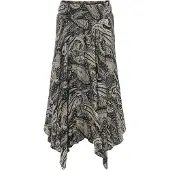 Bonprix Jupe midi asymétrique 100% viscose