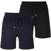 Le jogger Pantalon de pyjama bleu marine / noir