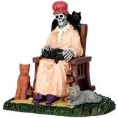 Lemax Spooky Town Ancienne dame aux chats # 62428