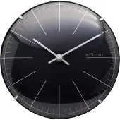 Nextime - 3506ZW - Horloge Murale - 20cm - noir - Big Stripe Mini Dome