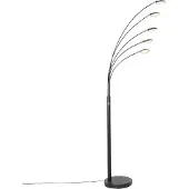 QAZQA Lampadaire design noir avec LED dimmable 5 lumières - Sixties Trento