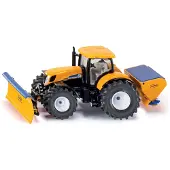 Siku Tracteur avec lame de déblaiement et épandeur