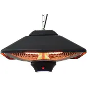 Outsunny Chauffage de terrasse chauffage de plafond avec éclairage LED télécommande 2000 W 842-062