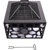 RedFire Brasero avec barbecue Majka acier - noir