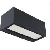 Lutec Gemini - Applique d'extérieur - 22 x 10 x 8 cm - 21W LED inclus - IP54 - gris foncé - blanc chaud