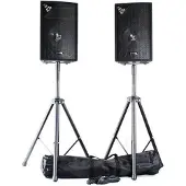 VONYX speakers - SL10 - Jeu de 2 enceintes avec 10 woofers 1000W max - Incl. statieven (Passif), Haut-parleur PA, Noir