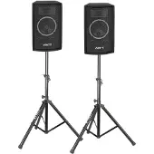 VONYX speakers - SL6 - Jeu de 2 haut-parleurs avec 6 woofers 500W max - Incl. statieven (Passif), Haut-parleur PA, Noir