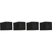 QAZQA Ensemble de 4 appliques murales modernes noires - Transfer