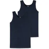 Schiesser Maillot de corps bleu nuit