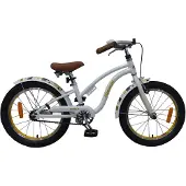 Volare Vélo enfant Miracle Cruiser - Fille - 18 pouces - Blanc - Prime Collection