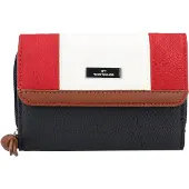 Tom Tailor Porte-monnaies 'Juna' bleu nuit / marron / rouge / blanc