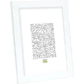 Deknudt Cadre photo Deknudt blanc avec bord en argent 18x24 S41VK1