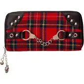 Banned Portefeuille Gothic de - Portefeuille Tartan Rouge - pour Femme - noir/rouge - Taille Standard