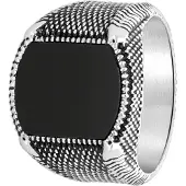 Lucardi Bague noir / argent