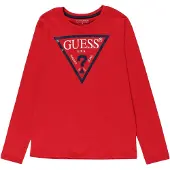 GUESS T-Shirt bleu foncé / rouge / blanc