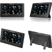 Bresser Station météo avec Wi-Fi, écran couleur 8,3 pouces : vitesse du vent, température, humidité, rayons UV, intensité lumineuse, Wi-Fi