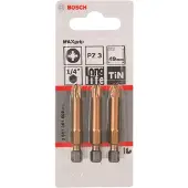 Bosch Pack de 3 embouts de vissage MAXGRIP PZ3 49mm - - 2607001600