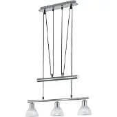 TRIO Lampe à suspension LED Levisto Nickel à 3 ampoules