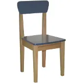 Roba Chaise Pour Enfant En Bois - Hauteur D'assise 31 Cm - Naturel/Bleu