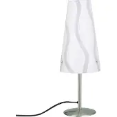 Brilliant Lampe de table Isi blanc-gris avec acier inoxydable