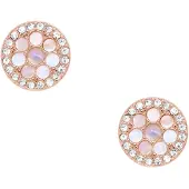 Fossil Boucles d'oreilles 'VINTAGE GLITZ' or rose / rose / blanc