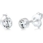Elli Boucles d'oreilles 'Solitär' argent