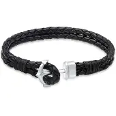 PAULO FANELLO Bracelet 'Anker' noir