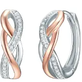 Rafaela Donata Boucles d'oreilles or rose / argent / transparent