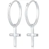 Elli Boucles d'oreilles 'Kreuz' argent