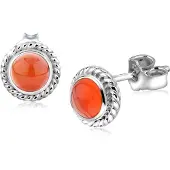 Nenalina Boucles d'oreilles orange foncé / argent