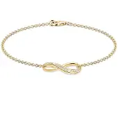 Elli Bracelet 'Infinity' or / transparent
