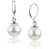 Nenalina Boucles d'oreilles argent / blanc perle