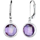 Elli Boucles d'oreilles violet / argent