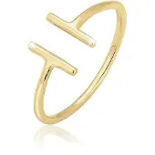 Elli PREMIUM Bague 'Geo' or
