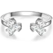 Glanzstücke Bague argent / transparent