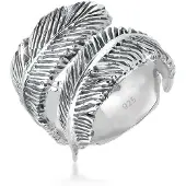 Elli Bague 'Feder' noir / argent