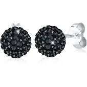 Elli Boucles d'oreilles noir / argent