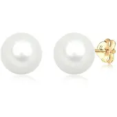 Elli PREMIUM Boucles d'oreilles 'Perlen' or / blanc perle