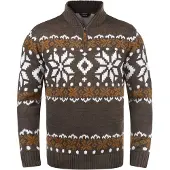 !Solid Pull-over 'Norwin' marron / noisette / blanc