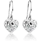 Nenalina Boucles d'oreilles 'Heart' argent