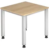 Hjh OFFICE PRO Bureau à hauteur réglable VQS (80 x 80 x 81 cm)