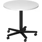Hjh OFFICE PRO Table à pied central ST08, ronde, 80 cm