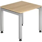 Hjh OFFICE PRO JS08 höhenverstellbarer Schreibtisch eiche rechteckig