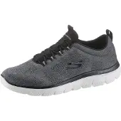 SKECHERS Baskets basses 'Summits Louvin' gris fumé / noir