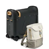 JETKIDS Ensemble de voyage BedBox + Crew BackPack Noir /Blanc