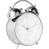 Karlsson Réveil Karlsson Mr. White Steel Polished Case 15 x 11 cm