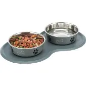 Trixie Set de table , gris foncé pour chien et chat - L 45 x l 25 cm