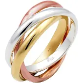 Elli Bague 'Trio' or / or rose / argent