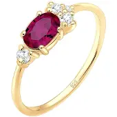 Elli PREMIUM Bague or / rouge