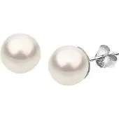 Nenalina Boucles d'oreilles argent / blanc perle